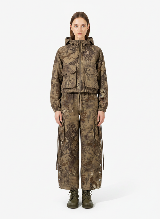 Street Snake Camo Multi-pocket Cargo Pants