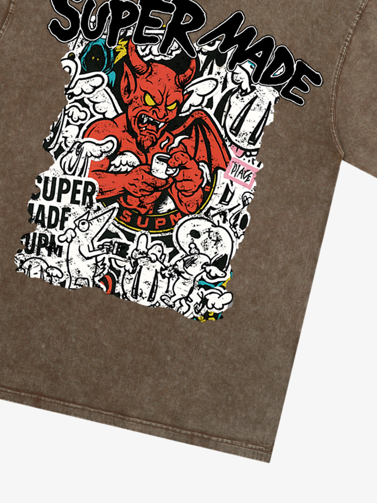 Street Devil Collage Pattern T-shirt 