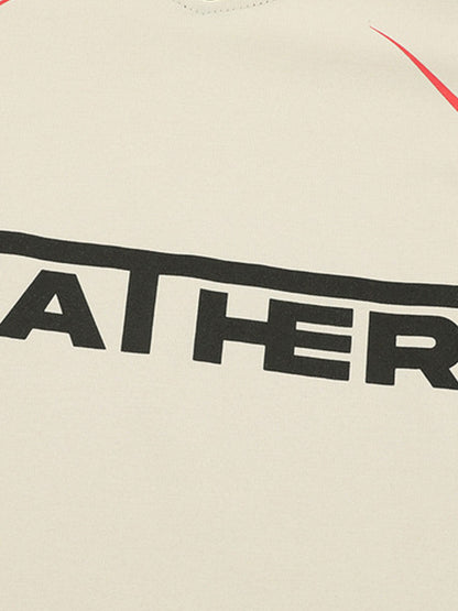 Contrast Color Stitching V-neck Short-sleeved T-shirt 