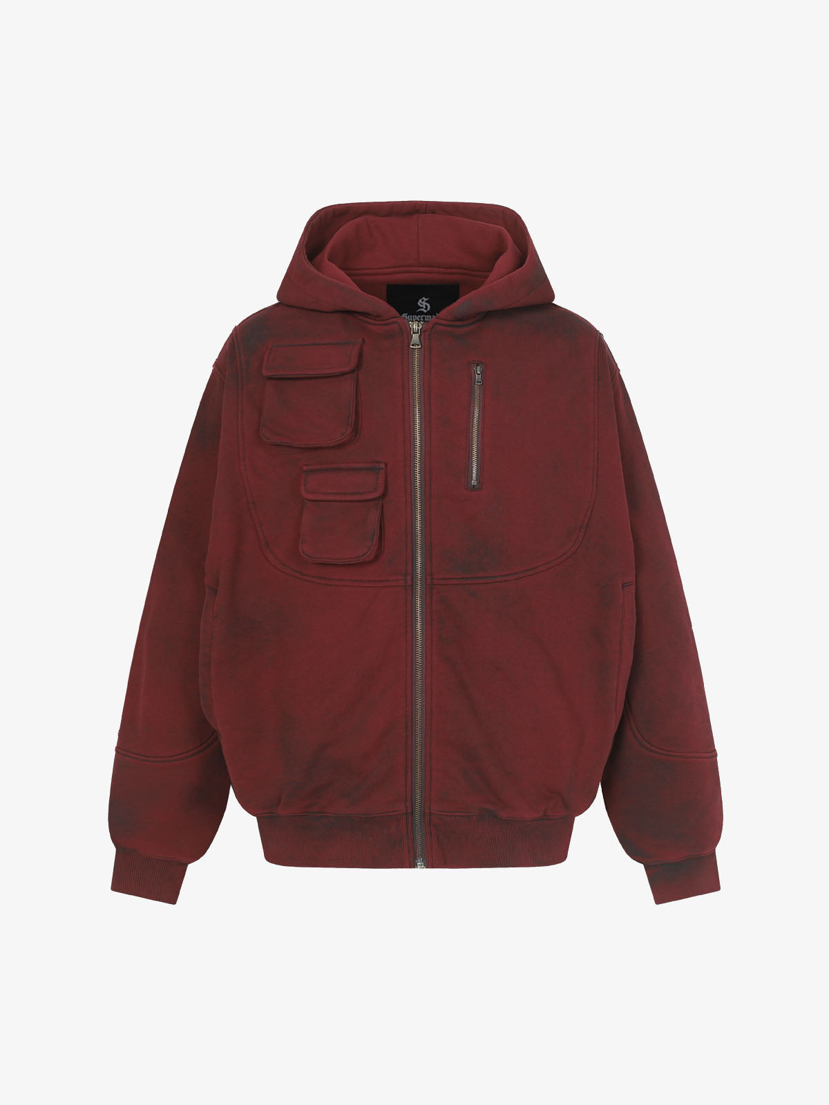 Stylish Black Hooded Jacket with Zippered Pockets and Faux Fur Lining for Ultimate Comfort 