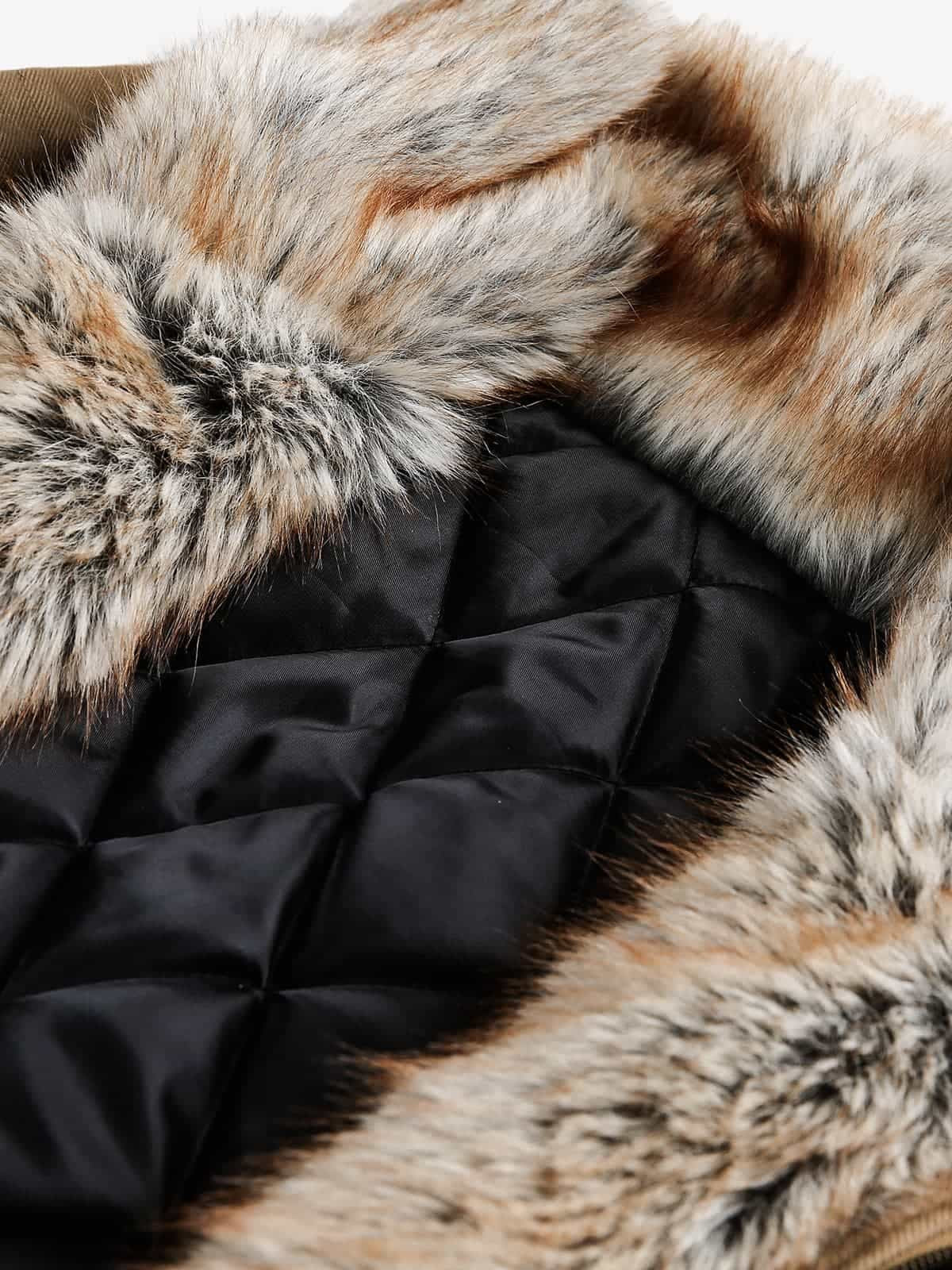 Winter-Ready Corduroy Jacket with Faux Fur Trim for Men 