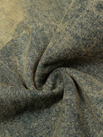 Denim Wide Leg Jeans with High Waist and Frayed Detail for Women 