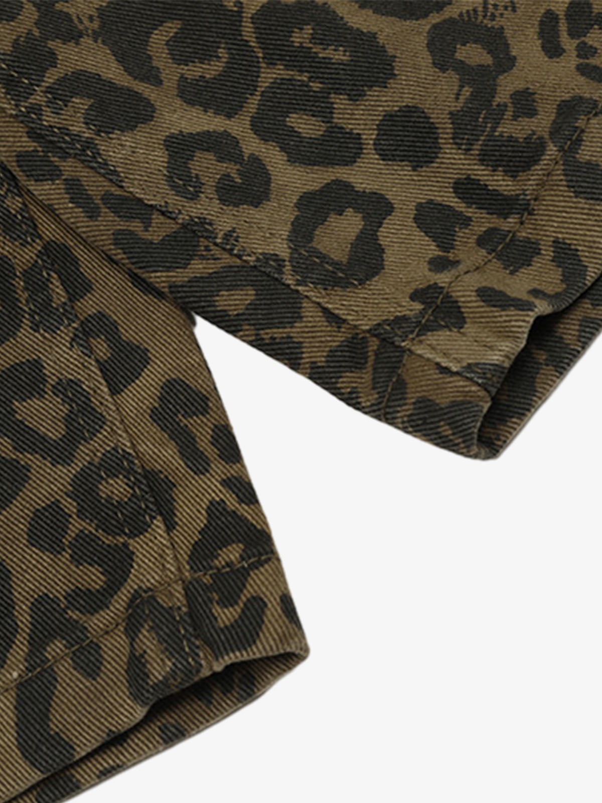 Cotton Leopard Print High-Waisted Wide-Leg Shorts for Women 