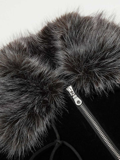 Winter Essential Faux Fur Trimmed Jacket with Adjustable Drawstrings 