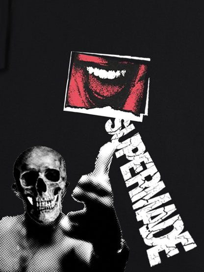 Distressed Sleeveless Crop Top with Barbed Wire Graphic Design 