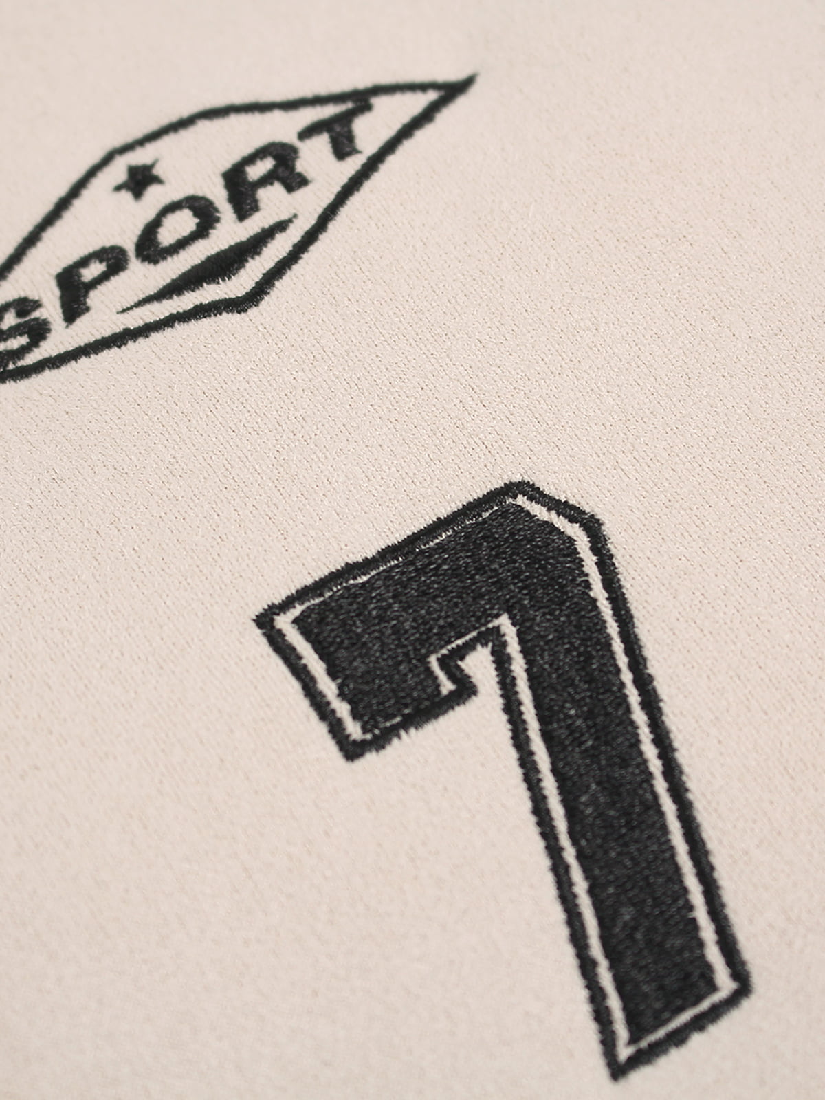 Suede-Touch Embroidered Sport Color-Block T-Shirt