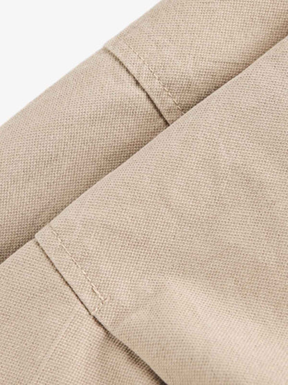 Zip Front Shirt Collar Boxy Jacket