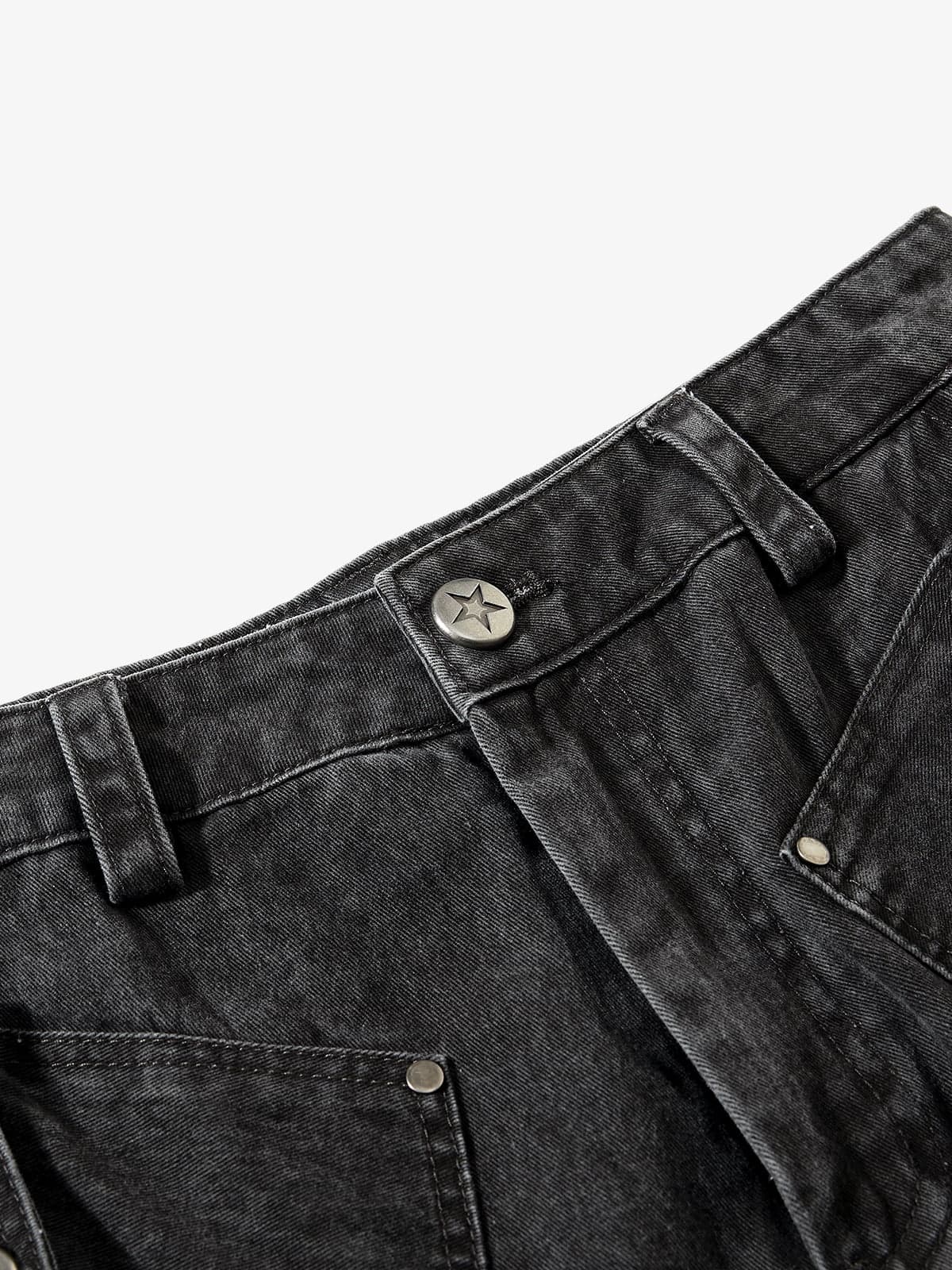 Cotton Twill Cargo Pants for Men Wide Leg Streetwear Style with Multiple Pockets and Drawstring Hem?