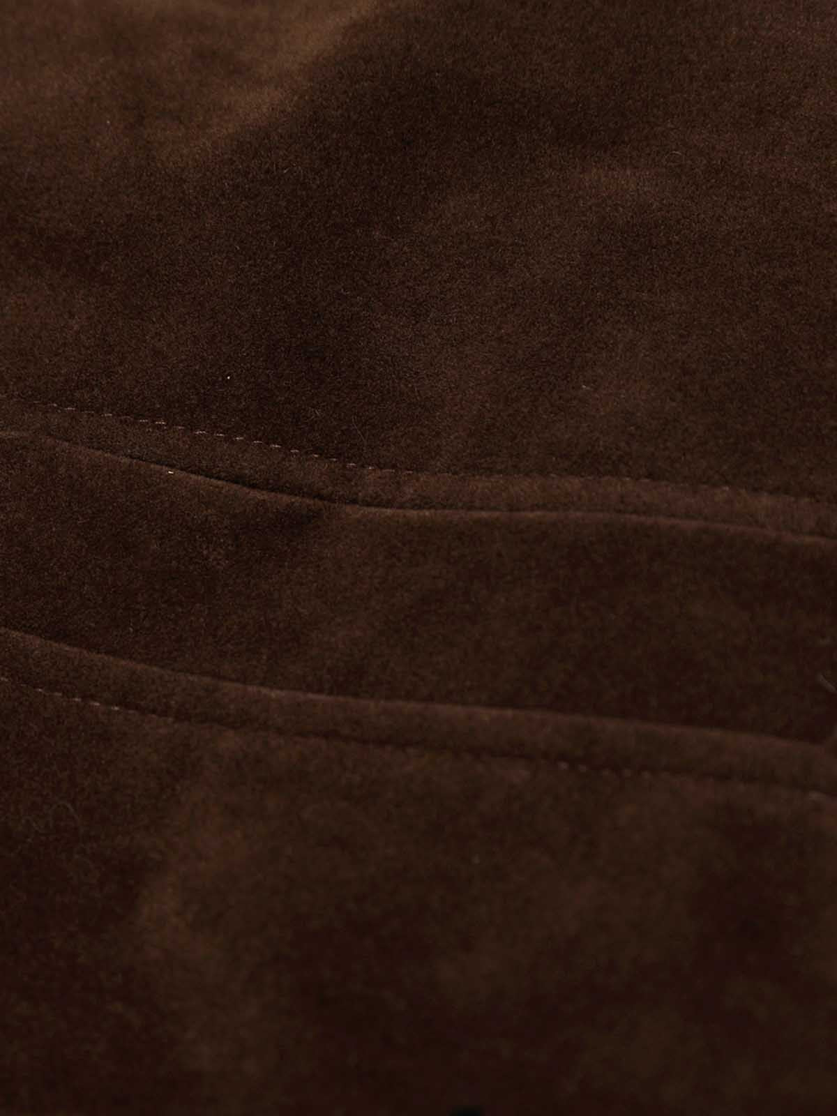 Retro Lambswool Stand Collar Asymmetrical Suede Padded Jacket