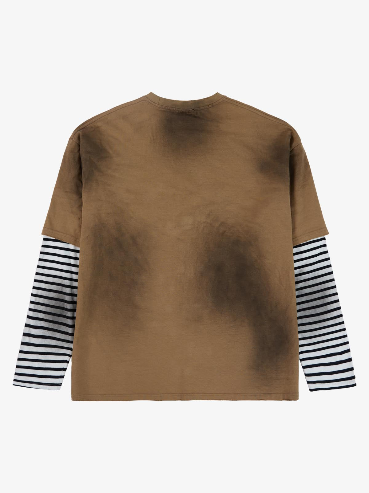 Supermade Distressed Cage Striped Long-Sleeve T-Shirt?