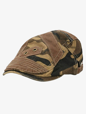 Camouflage Metal Patch Design Duckbill Forward Cap 