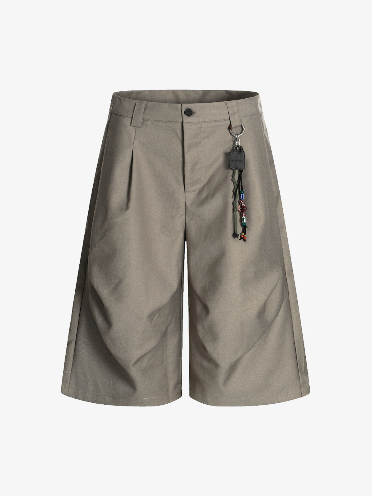 Deconstructed Pleated Pendant Casual Jorts 