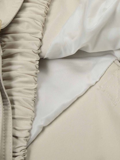 High Neck Belted Utility Cropped Jacket