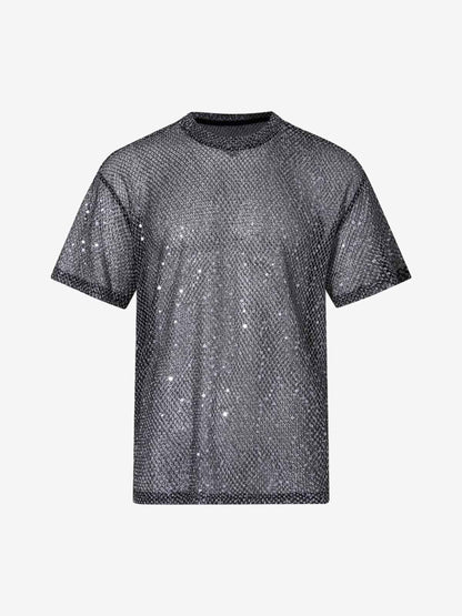 Glitter Niche See-through Mesh T-shirt 
