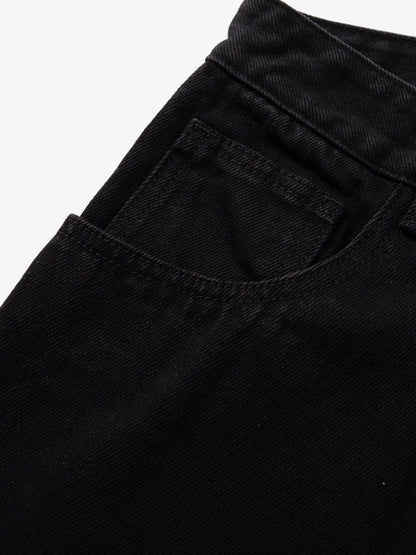 Retro Rhinestone Leopard Patch Music Note Straight Jeans 