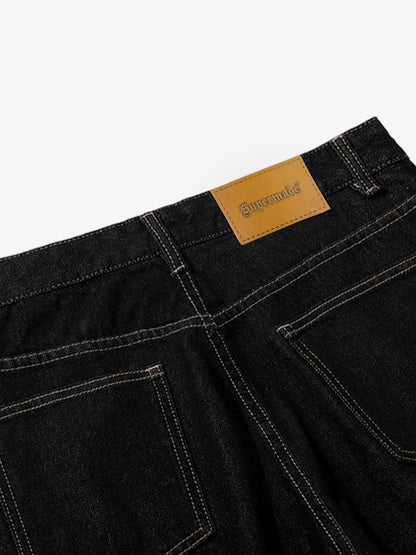 Reverse-Stitched Multi-Button Jeans 