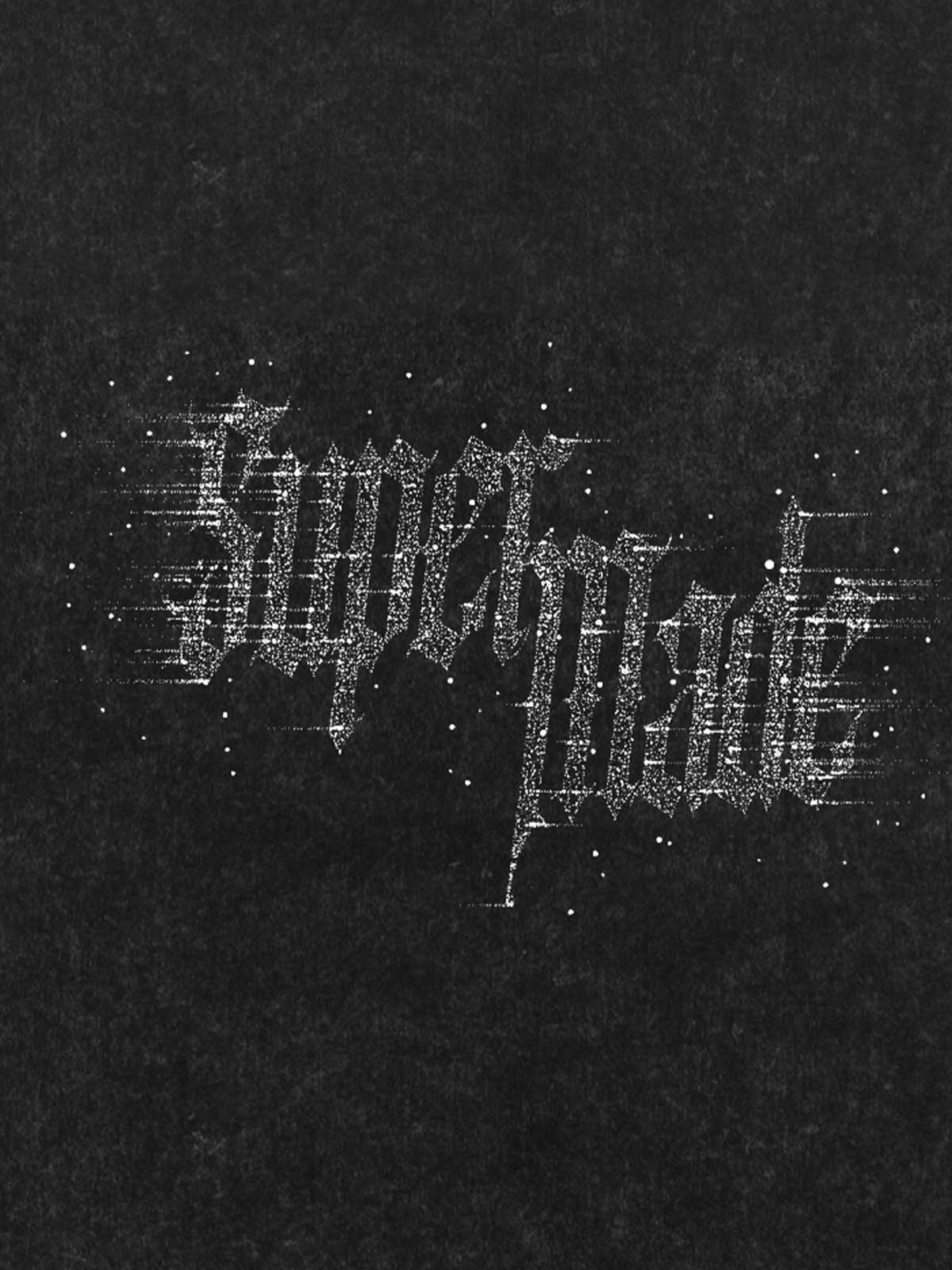 THE SUPERMADE Imitation Diamond Effect LOGO Graphic Tee with Bold Typography Design 