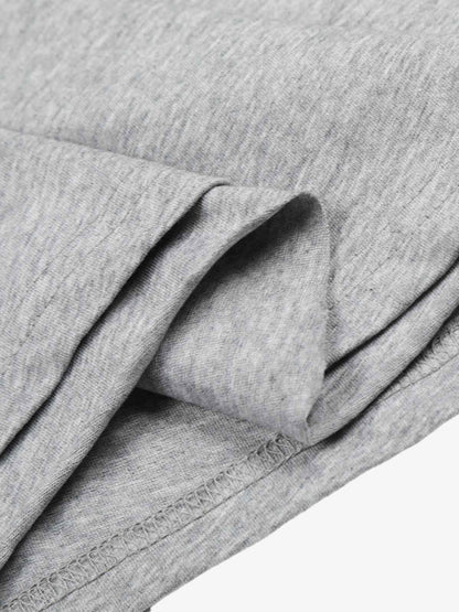 Layered Neck Button Detail Long Sleeve T-Shirt