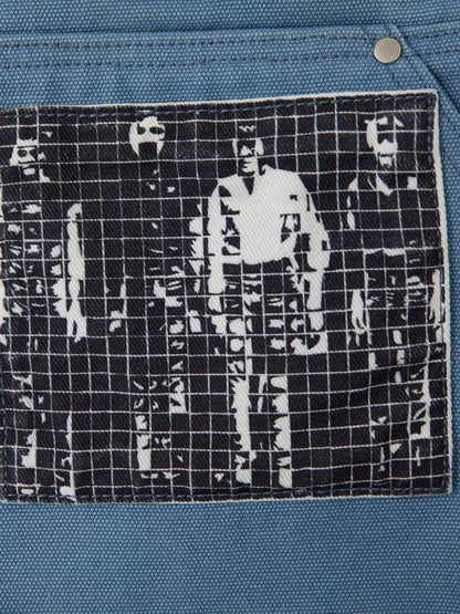 Supermade Multi-Element Appliqu¨¦ Patchwork Denim Suit?