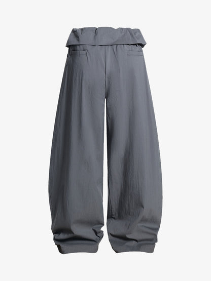 Stylish Wide-Leg Trousers with Elastic Waistband for All-Season Comfort 