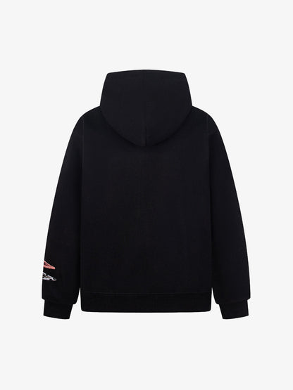 Cotton Blend Hoodie with Hair Clip Print Design for Men and Women?