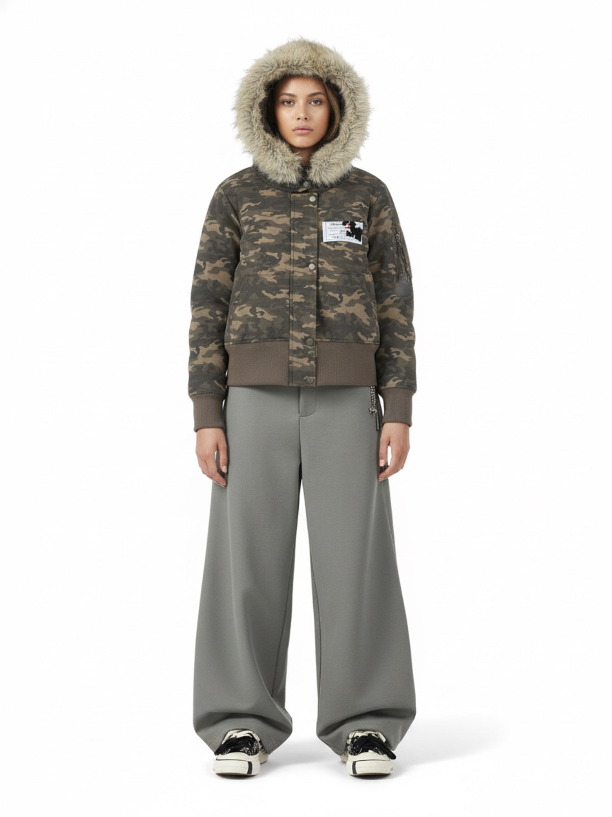 Elastic Waistband Barrel Pants - 2425