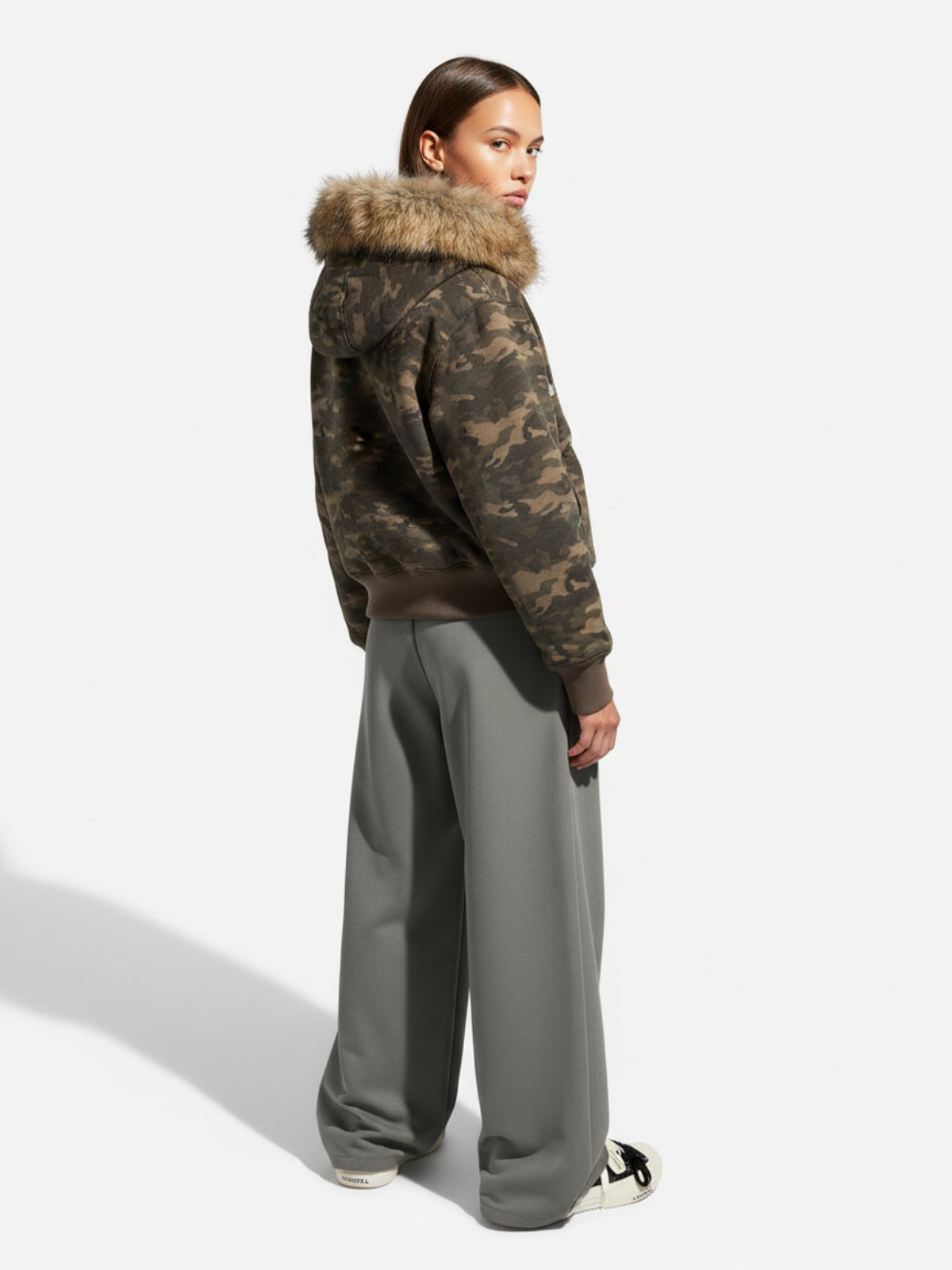 Elastic Waistband Barrel Pants - 2425