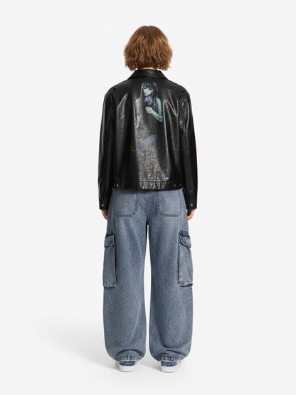 Vintage Washed Multi-Pocket Barrel Jeans