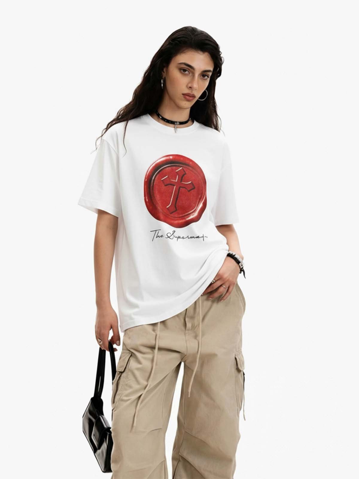 Wax Seal Cross Graphic T-Shirt