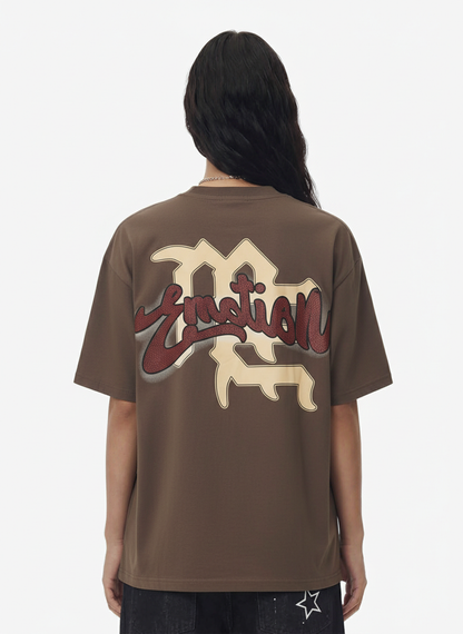 Retro Blindfold Angel Rhinestone Letter Graphic T-Shirt