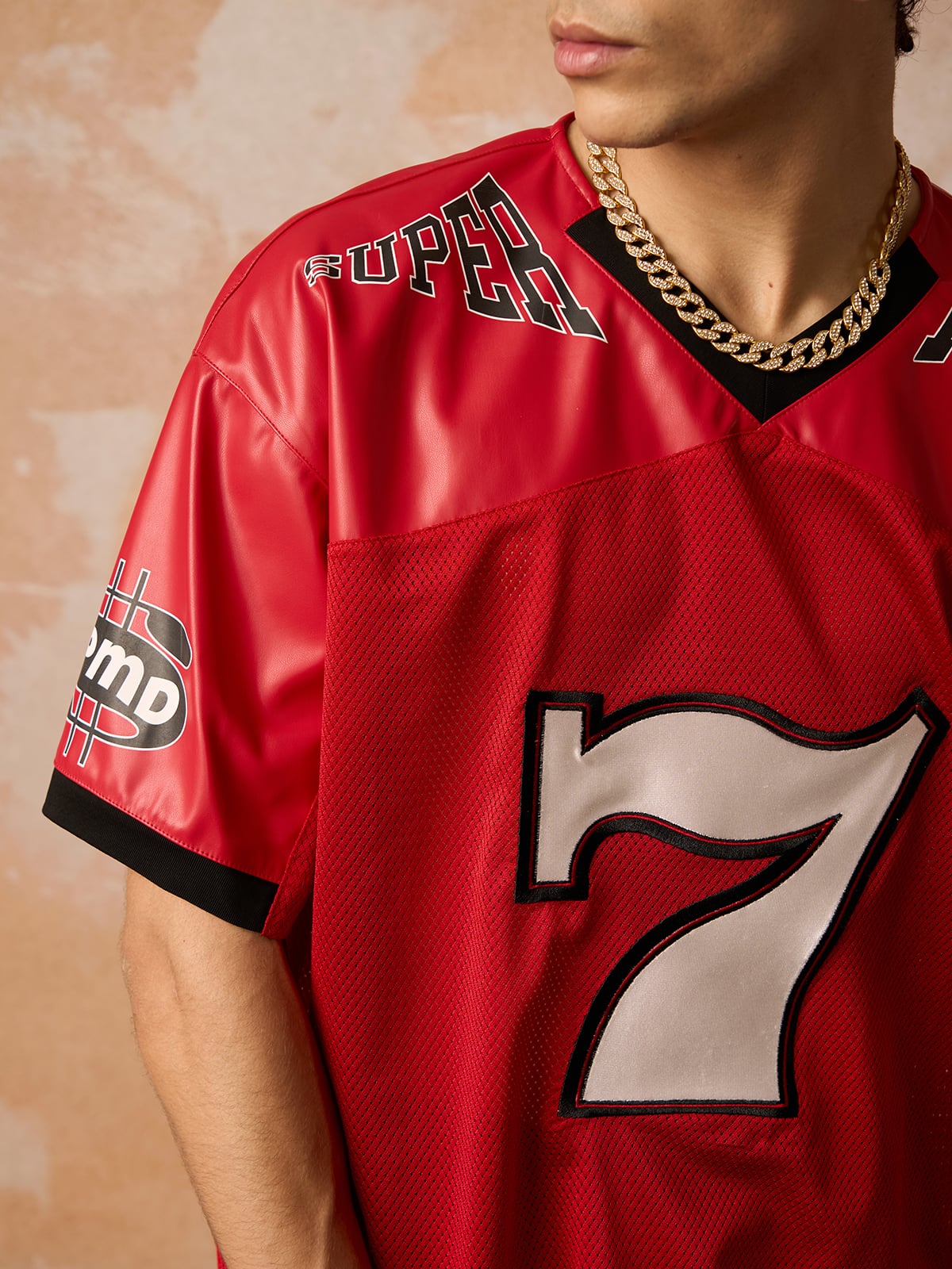 Original "SUPER 7" V-Neck Jersey T-SHIRT - 2424 