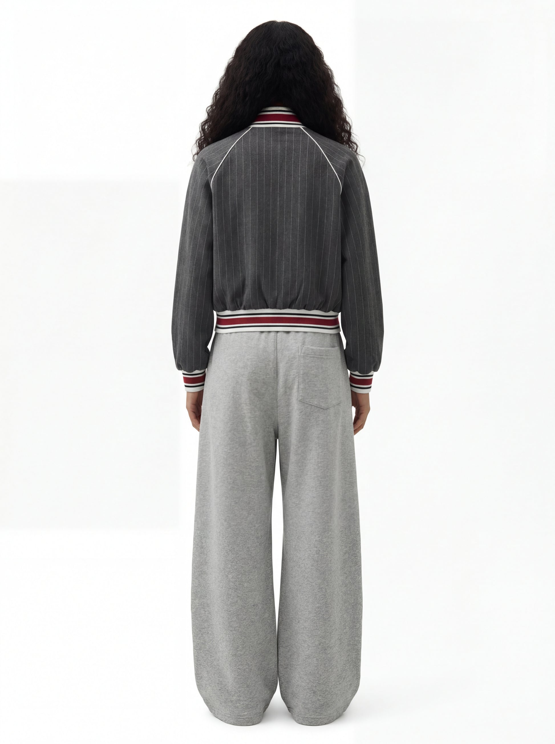 Retro Contrast Panel Drawstring Sweatpants