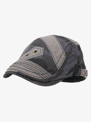 Camouflage Metal Patch Design Duckbill Forward Cap 