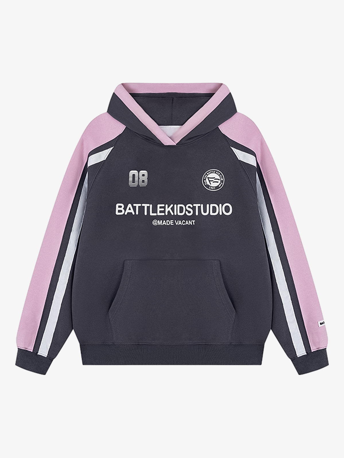 Retro Contrast Color Letter Print Hoodie 