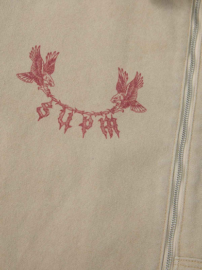 Supermade Multi-Element Appliqu¨¦ Patchwork Denim Suit?