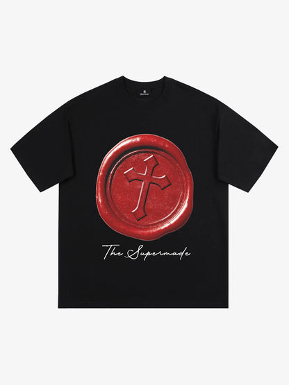 Snake and Sword Graphic T-Shirt with Bold Statement Design 