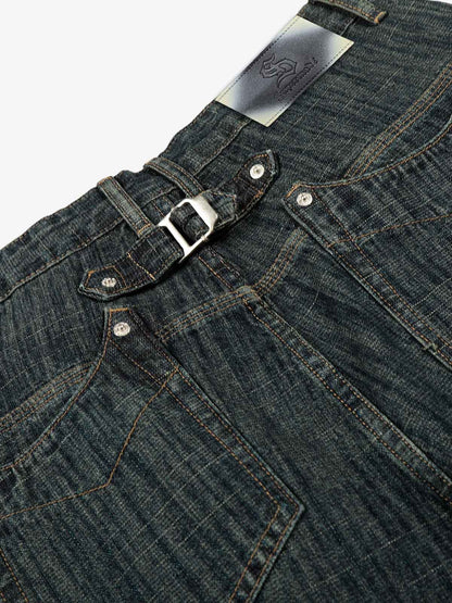 Wide-Leg High-Waisted Denim Trousers for Modern Fashionistas 