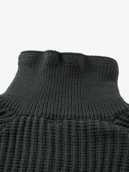 Men's Ribbed Half-Zip Sweater - Stylish and Cozy for Everyday Wear 