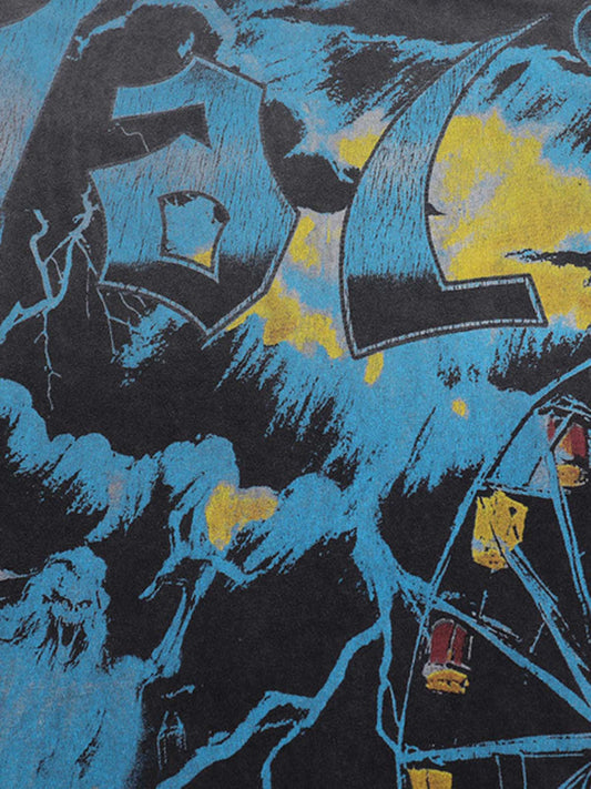 Punk Painted Amusement Park Print T-shirt 