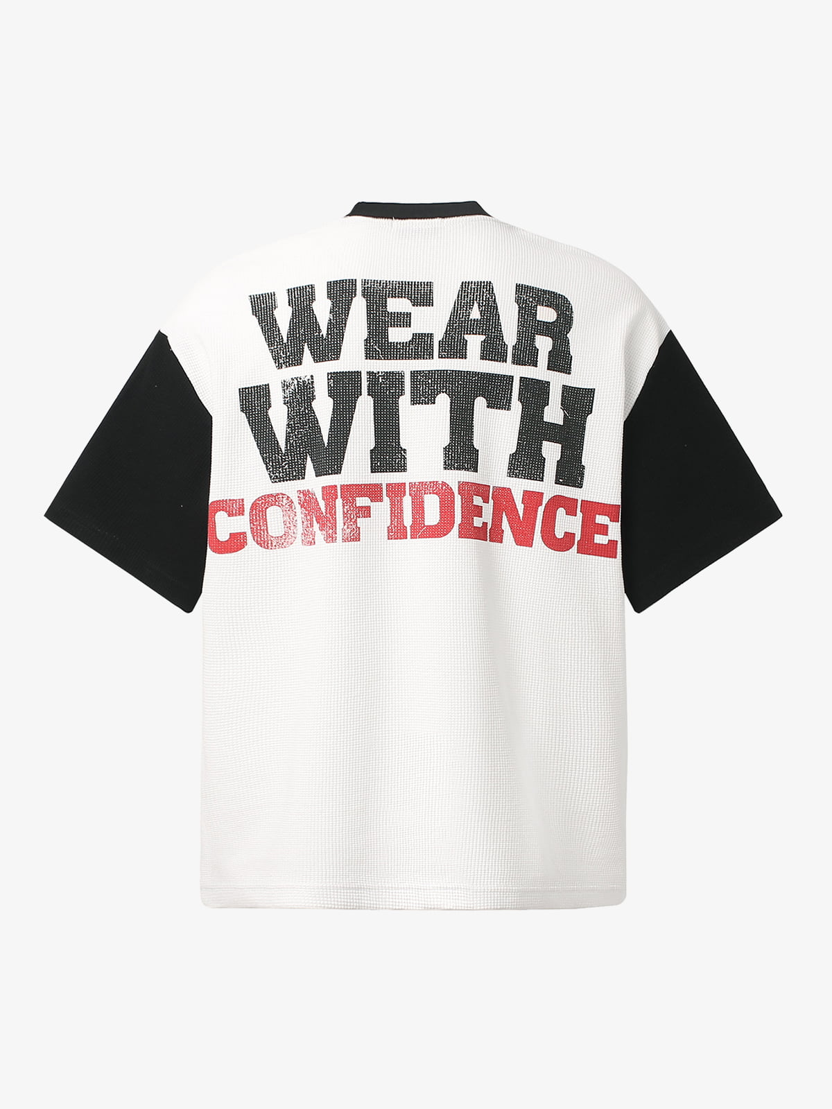 Cotton Blend Drip Print Oversized T-Shirt with Distressed Details 