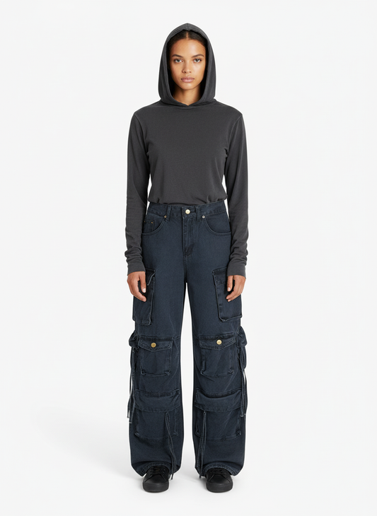 Street Functional Multi-Pocket Workwear Casual Pants