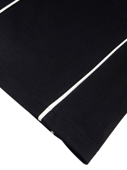 Retro Pearl Design Casual Straight Pants 