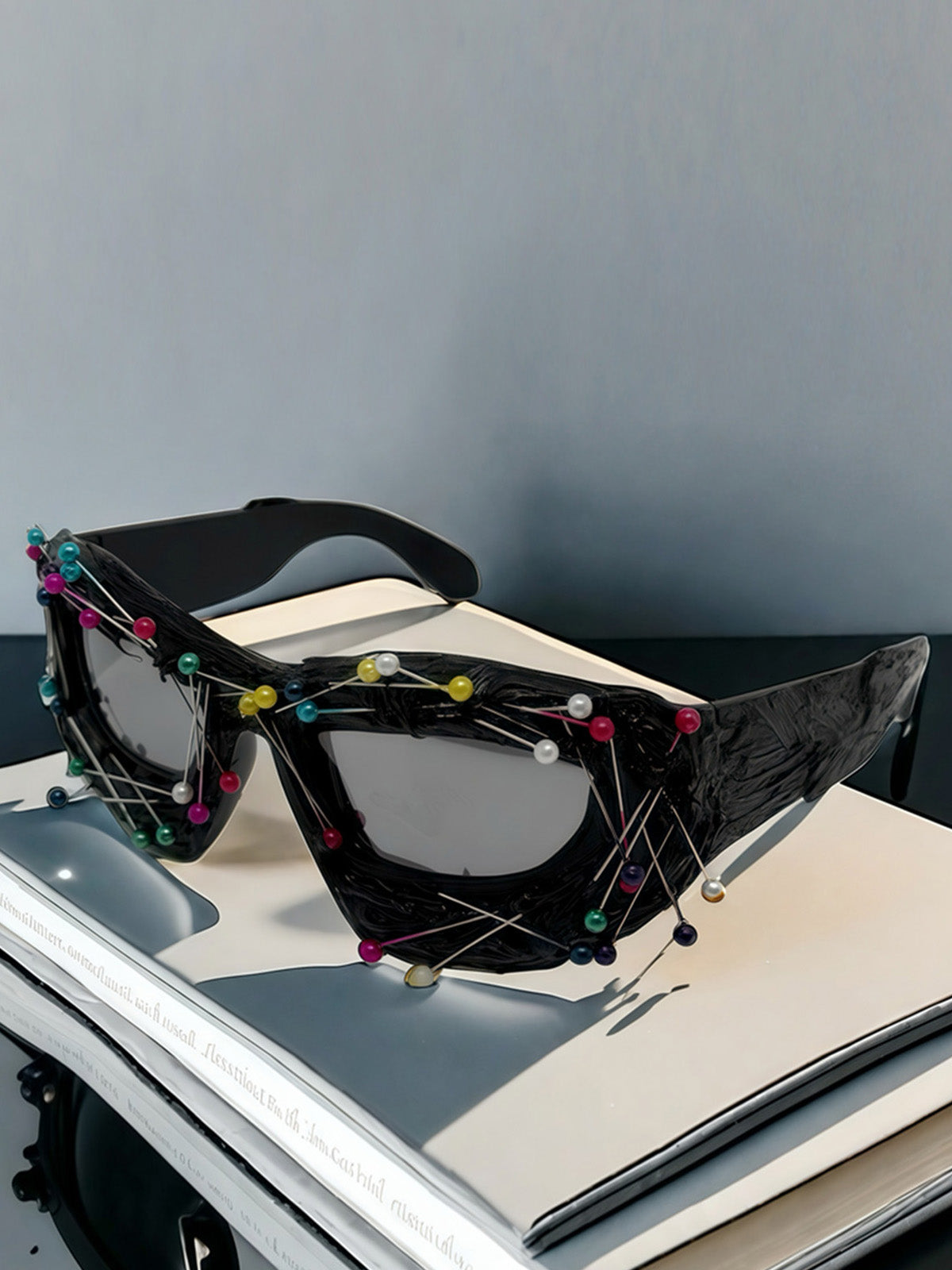 Hip Hop Punk Beaded Sunglasses