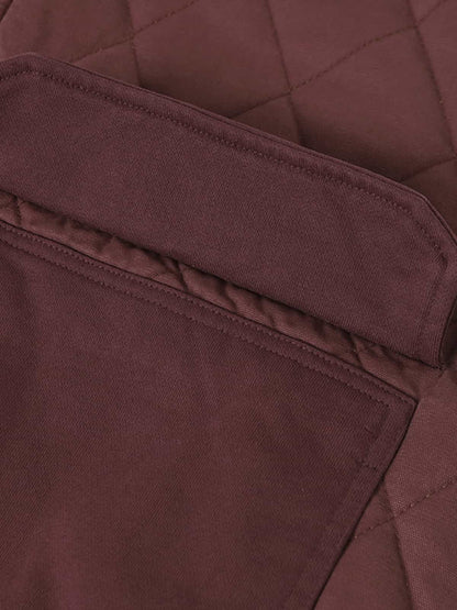 Quilted Hooded Jacket with Pockets - Perfect for Casual and Outdoor Wear 