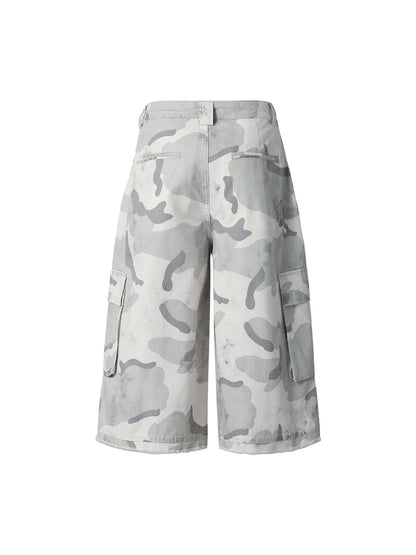 Camouflage Multi-Pocket Cargo Shorts 