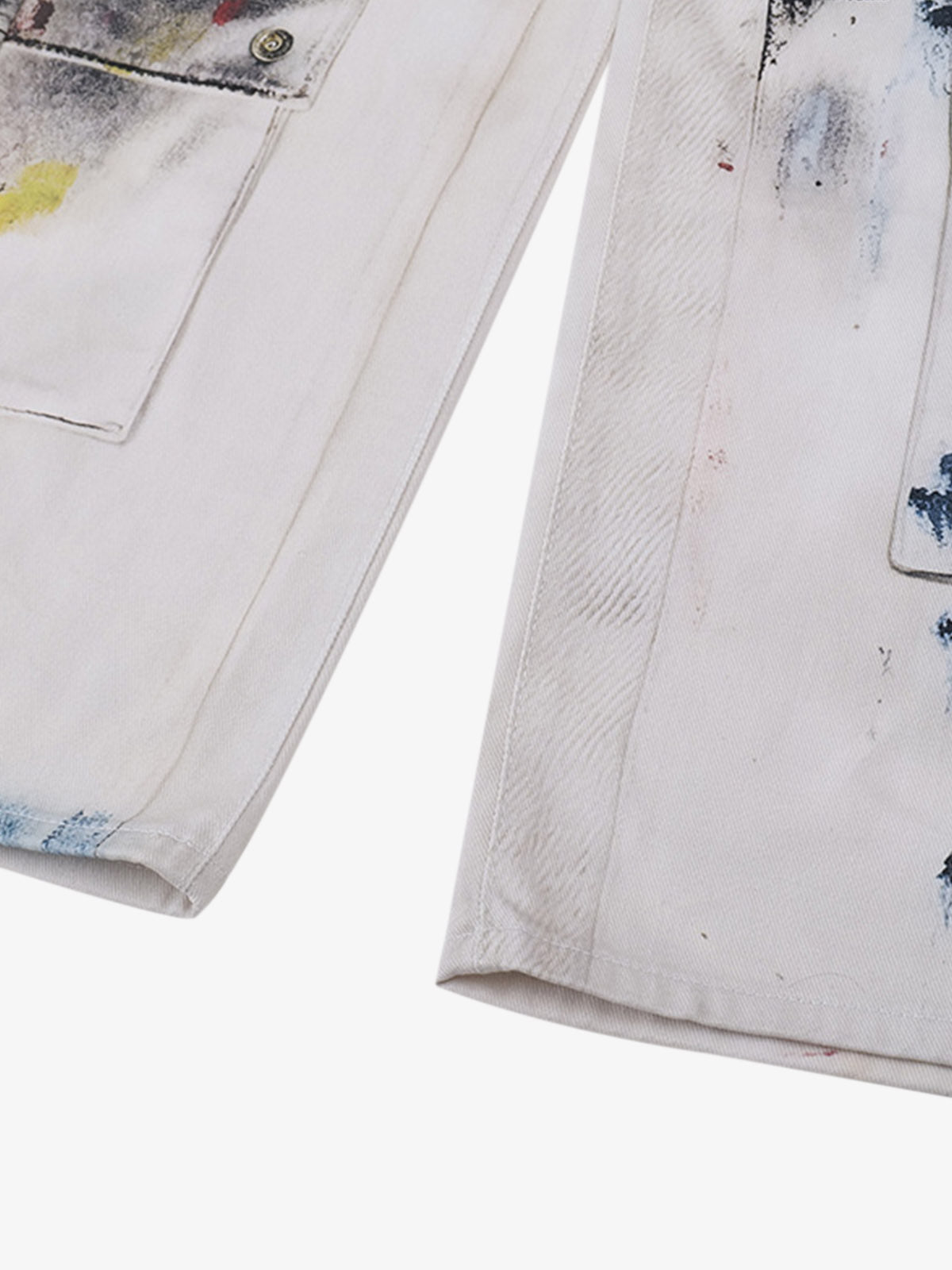 Artistic Splash Wide-Leg Jeans - Perfect for Casual and Fashionable Looks 