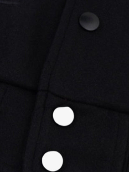 Cotton Blend 80 Number Baseball Jacket Men's Casual Sporty Varsity Coat with Ribbed Cuffs and Hem 