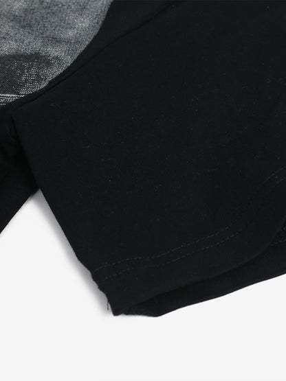 Cotton Oversized T-Shirt with Artistic Face Print and Bold Graphic Design 