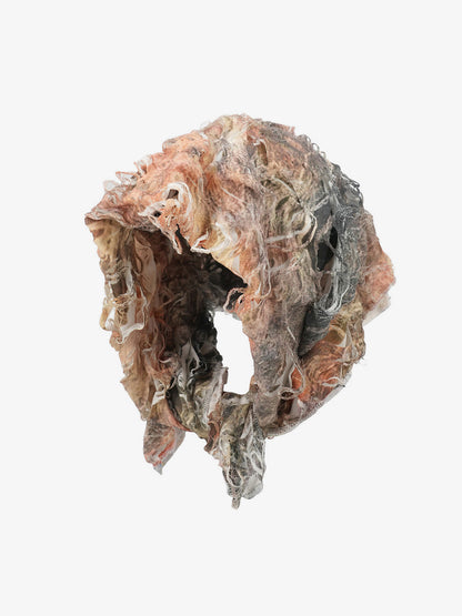 Distressed Denim Scarf with Unique Frayed Edges 