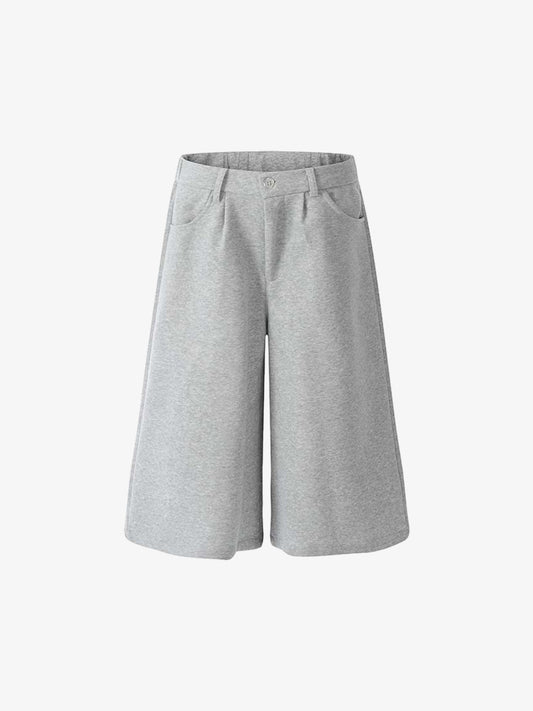 Cotton Blend Wide Leg Shorts for Women High Waist Comfortable Casual Summer Breezy Loose Fit Pants?